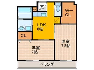 ロイヤルハイツ三喜の物件間取画像